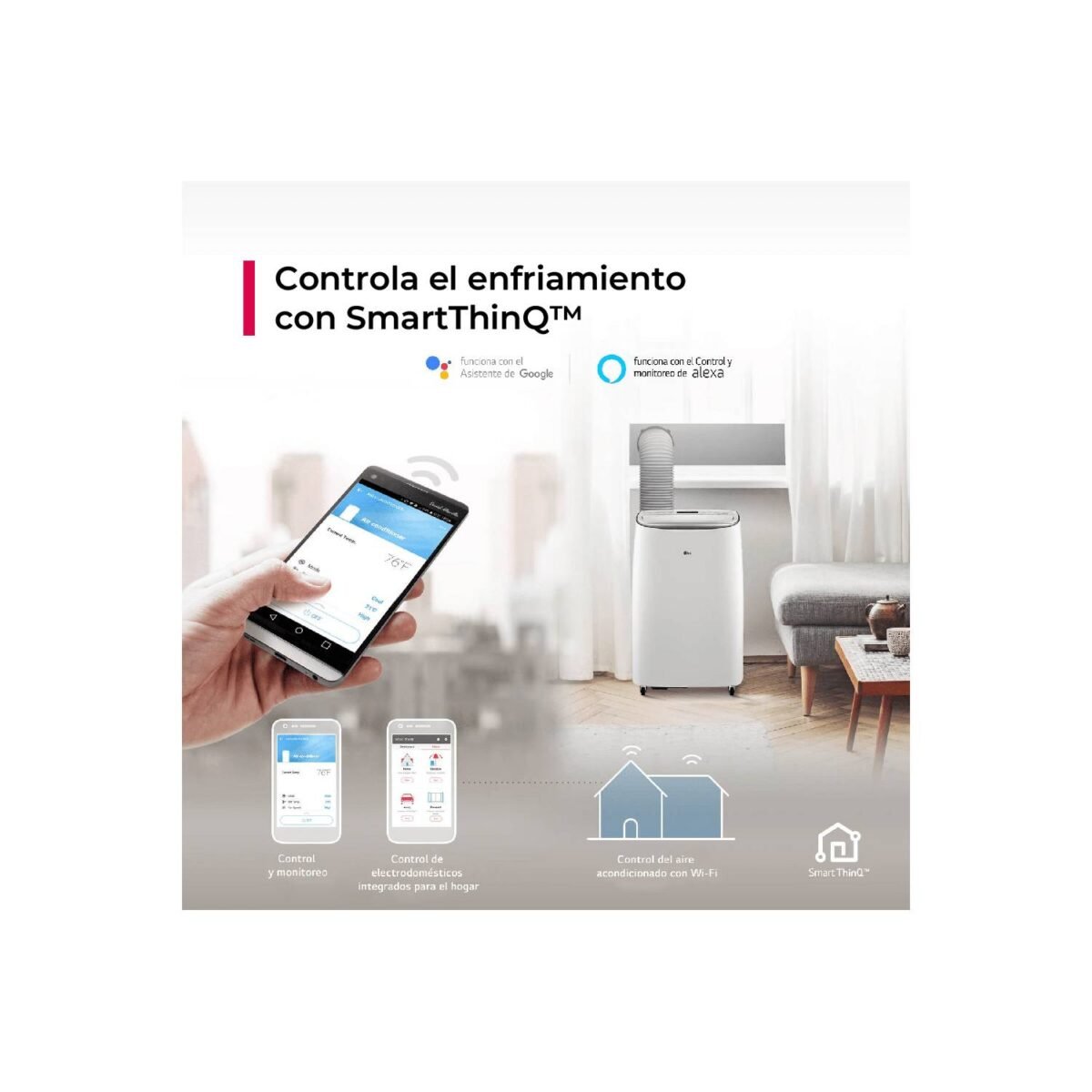 Aire Acondicionado Portatil LG De 14,000 BTU Inverter Frío Solo - Imagen 3