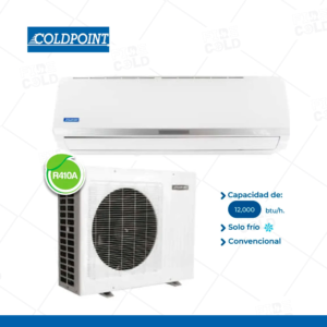 Aire Acondicionado Coldpoint Split Pared de 12,000 BTU/H Inverter Frío ...