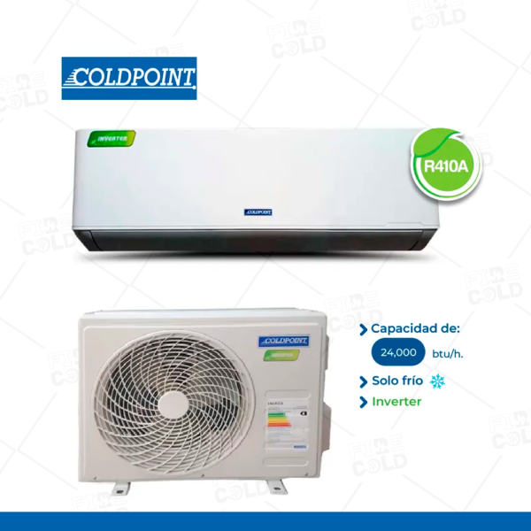 Aire Acondicionado Coldpoint Split Pared de 24,000 BTU/H Inverter Frío Solo