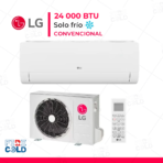 Aire Acondicionado LG Split De 24,000 BTU/H Convencional Frío Solo