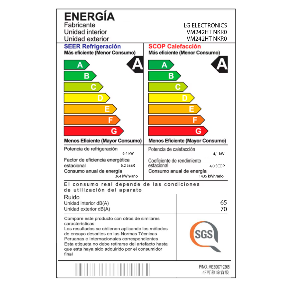 Aire Acondicionado Lg Split De 24,000 BTU/H Inverter Frío/Calor Con Wifi - Imagen 10