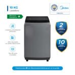 Lavadora Carga Superior 10Kg Gris