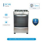 Cocina a gas 24" 4Q ProCook Acero Inox