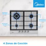 Cocina Empotrable 24"/60cms 40 Acero inoxidable - Imagen 4