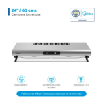 Campana Extractora 24"/60cms 2 Motores Acero Inoxidable