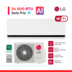 Aire Acondicionado LG Split De 24,000 BTU/H Inverter Frío Solo con IA